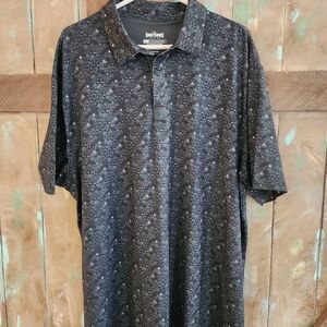 Bogey Bros Charcoal Patterned Polo Shirt